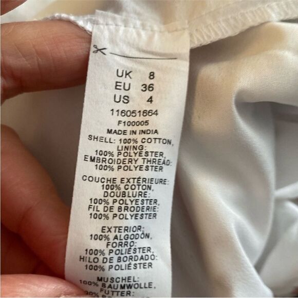 ASOS 100% cotton Two-Piece embroidered skirt Set, US4 - Picture 16 of 16